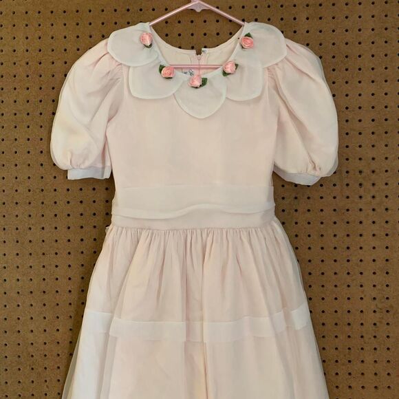 Vintage 90s 80s Retro Pink Dress Spring Easter Neiman Marcus